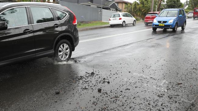 Potholes on Beacon Hill Rd, Beacon Hill. The council pays for local roads to be repaired. Picture: The Daily Telegraph