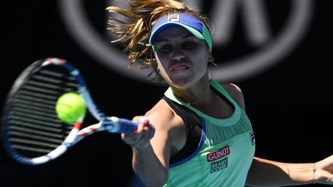 Sofia Kenin hopes the crowd will get behind her in the final. Picture: Greg Wood/AFP