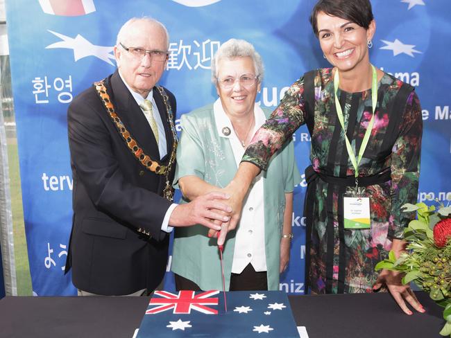 Australia Day celebrations at Koshigaya Park Campbelltown in 2016. Picture: Timothy Clapin