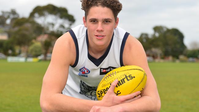 Top draft hope Charlie Curnow set to return this weekend after three months out with a knee injury. Geelong Falcons. Picture: Mitch Bear