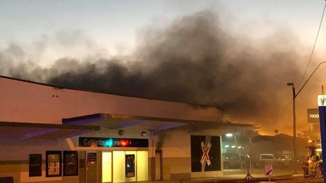 Emergency crews were called to a fire at the Walkerston Woolworths complex in July 2018.