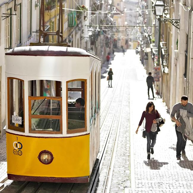 The famous trams of Lisbon.