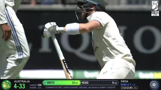 Steve Smith cops cheeky dig from Travis Head after nasty delivery