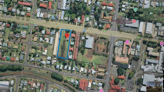 Proposed site for social housing development in Harristown along James St.