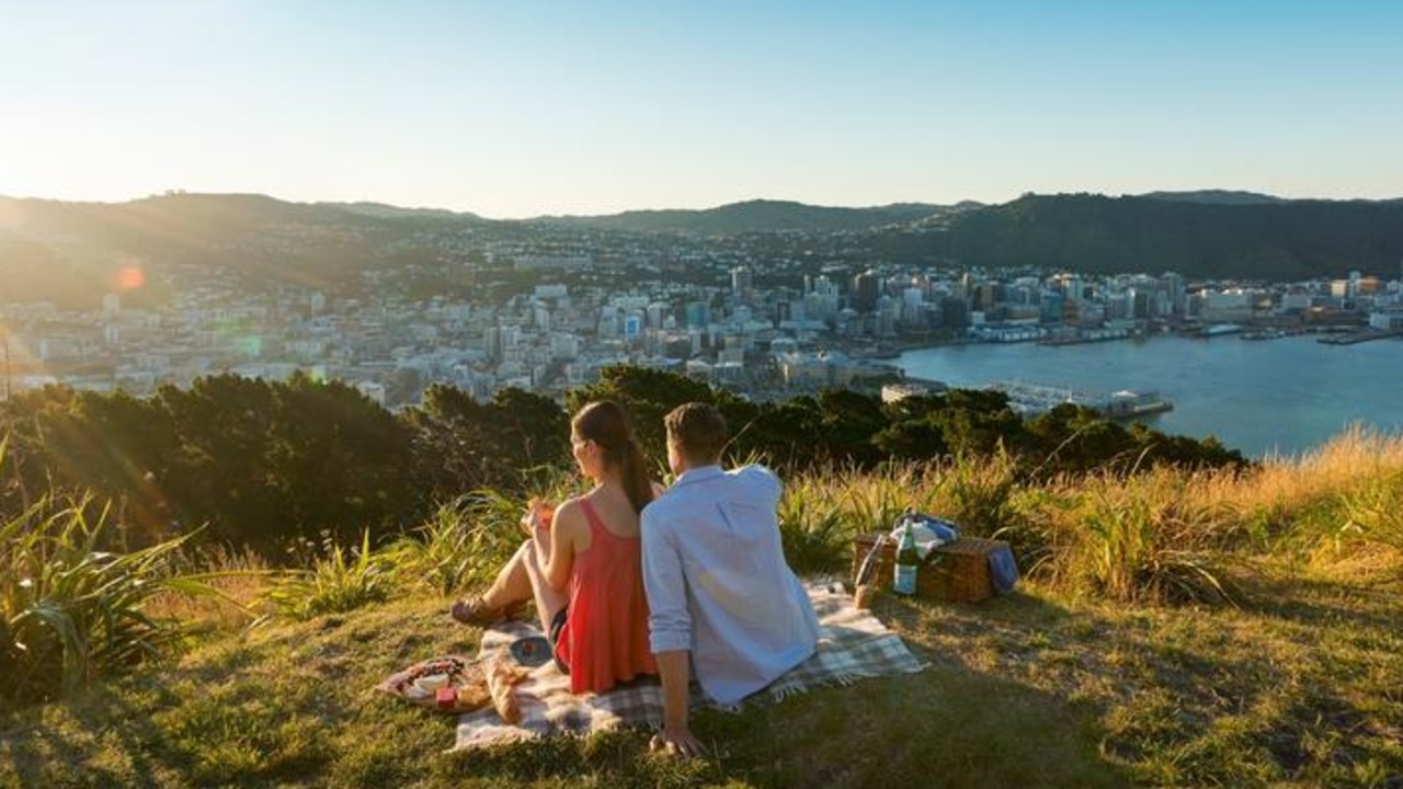 The view from Mt Victoria in Wellington is the perfect place to catch the sunset.