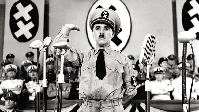 Charlie Chaplin in a scene from film The Great Dictator in 1940.