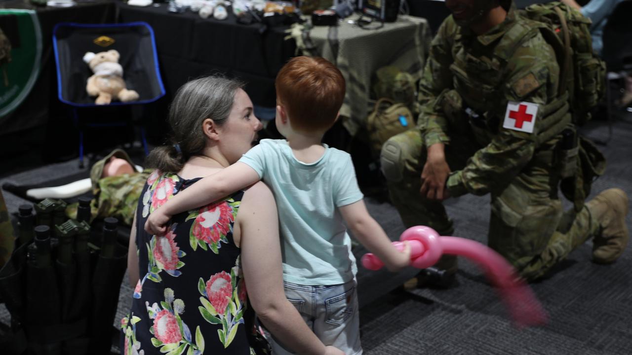 Defence members descended on the Convention Centre for a welcome to Darwin exhibition. Photo: Harry Brill.