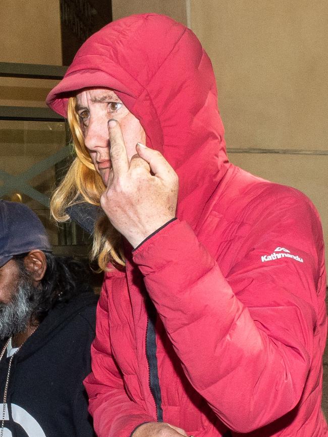 Jodie Keasey leaves the Melbourne Magistrates Court. Picture: Jay Town