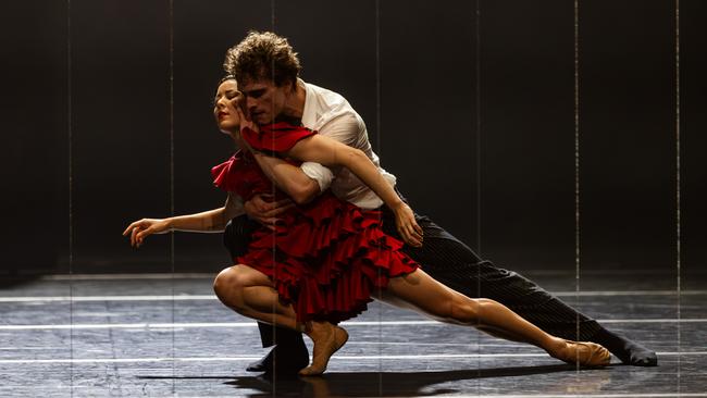 Jill Ogai as Carmen and Callum Linnane as Don Jose in The Australian Ballet’s Carmen. Picture: Daniel Boud