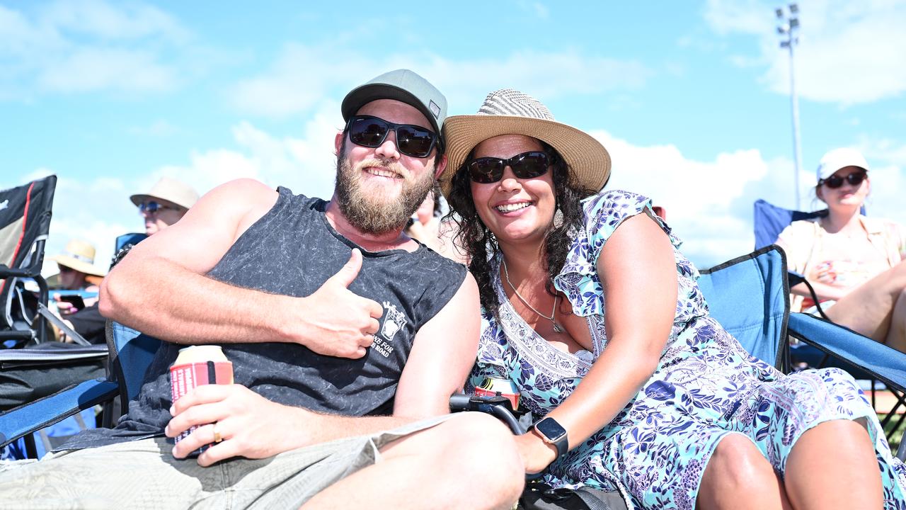 Kehl Yeomans and Ngungjul Dewaal at the Red Hot Summer Tour at the Cairns Showgrounds on Saturday afternoon. Picture Emily Barker