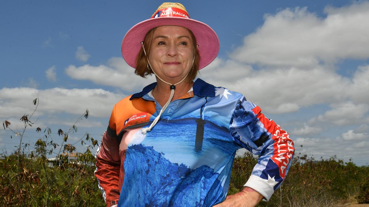 Townsville KAP candidate Margie Ryder at the West End pre-polling centre. She said polls were “white noise” as she hoped to pull a Steve Bradbury. Picture: Evan Morgan