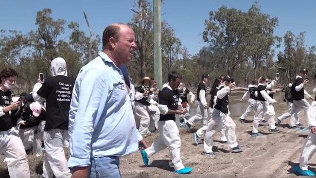 Animal Activists invade the Millmerran property and cattle farm of David McNamee Pictures via Animal Activists Collective facebook page.