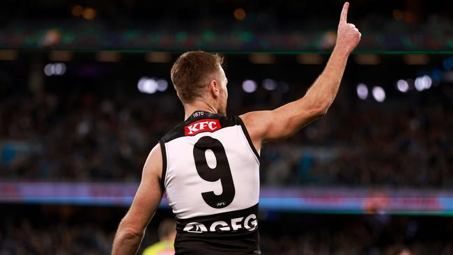 Gray brings the house down in his final Showdown. Picture: James Elsby/AFL Photos