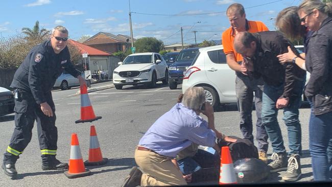 The first accident occured on the corner of Marion Rd and Cross Rd. Picture: Kitty Barr