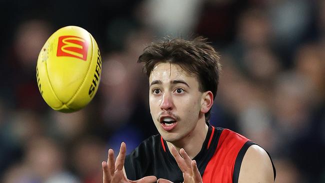 MELBOURNE, JULY 1, 2023: AFL Football Round 16 - Essendon V Port Adelaide at the MCG. Nic Martin of the Bombers in action. Picture: Mark Stewart