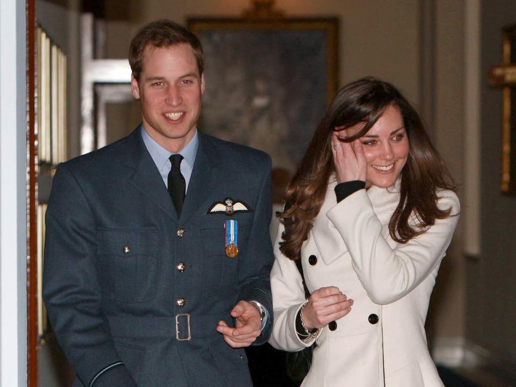 William and Kate first got together as teenagers. Picture: AP Photo/Michael Dunlea, Pool.