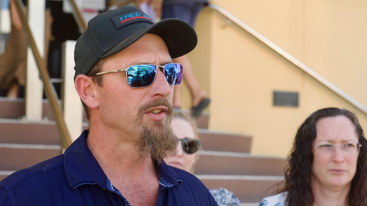 Close supporter of the Schwarz and Tighe family speaks out after committal hearing for triple murder accused Darryl Valroy Young at Mackay Magistrates Court.