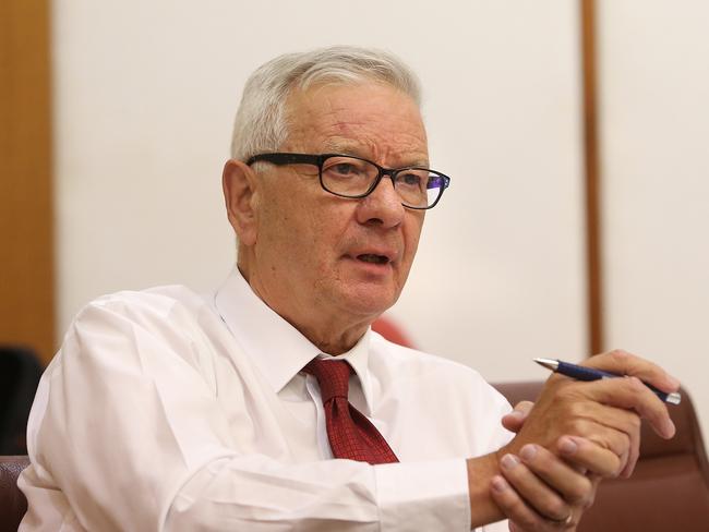 Doug Cameron in the Senate estimates hearing yesterday. Picture: Kym Smith