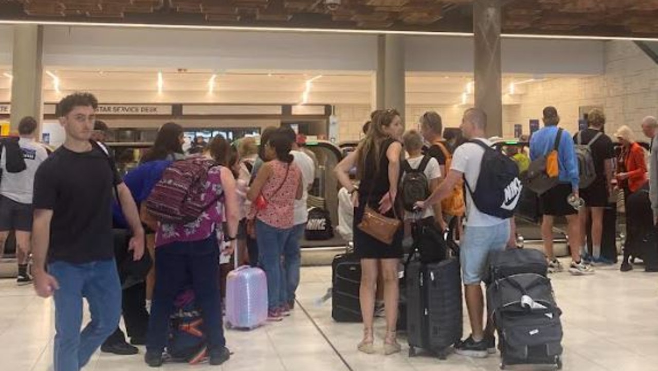 Delays at the Brisbane Airport due to an IT glitch. Picture: Supplied