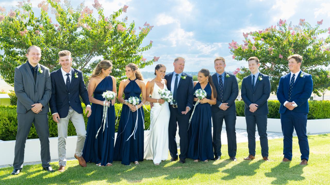 Rachel and David Wigan recently got married and were the first couple to get married at Wellcamp Airport, after a traumatic incident saw Rachel's hand almost completely severed by a lawn mower. Picture: Jacqueline Hudson