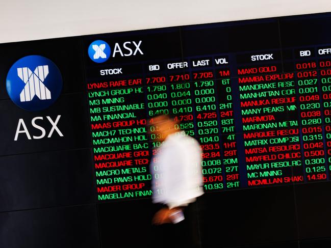 SYDNEY, AUSTRALIA - NewsWire Photos, October 29 2024. GENERIC. Stocks. Finance. Economy. Stock price ticker of the Australian Stock Exchange, ASX, at their offices on Bridge Street. Picture: NewsWire / Max Mason-Hubers