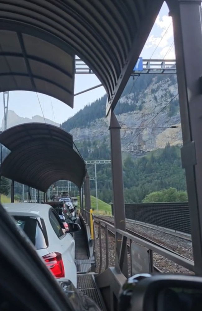 TikTok is awash with tourists’ experience of the train car experience in Switzerland. Picture: TikTok/natalisnovels