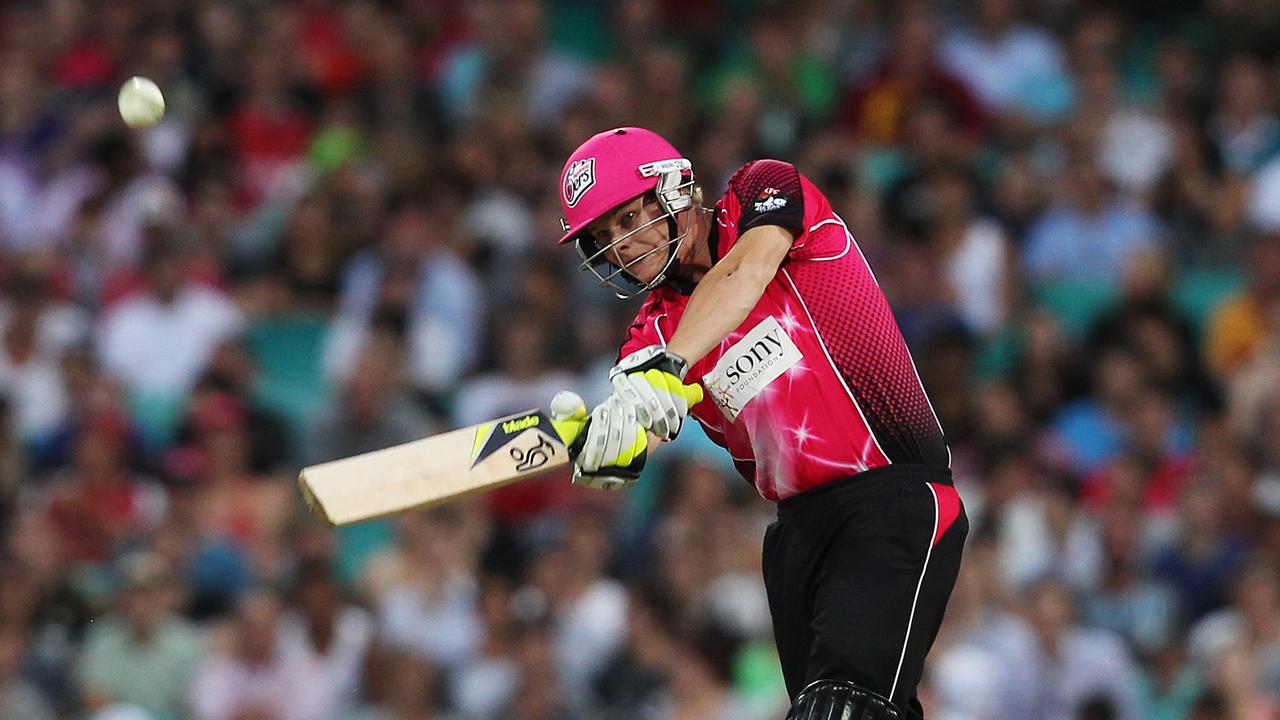 Steve Smith tees off for Sydney Sixers in an early edition of the Big Bash League.