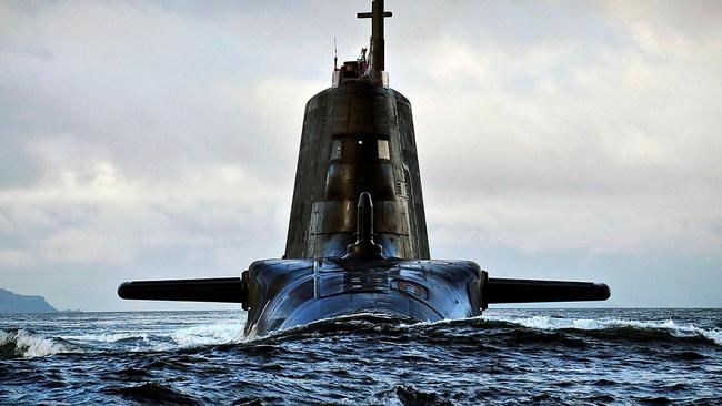 The HMS AMBUSH, an Astute-class nuclear-powered submarine