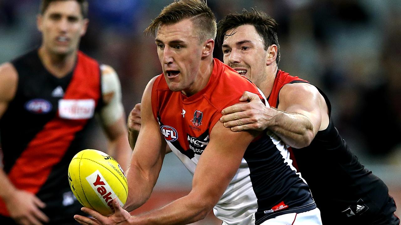 Round 13: Essendon v Melbourne AFLR1314 Picture : Wayne Ludbey Lynden Dunn