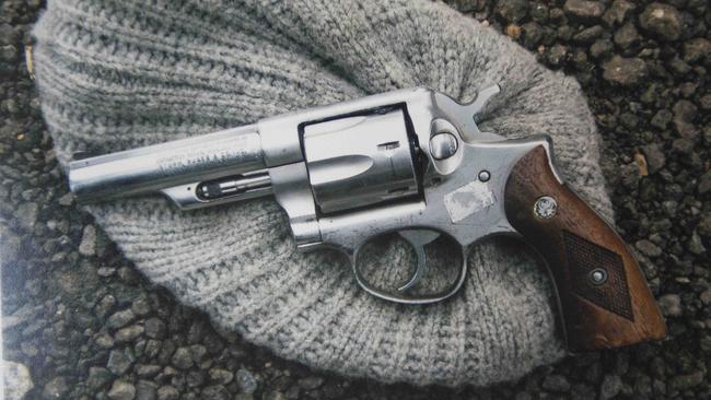 The revolver found by police.