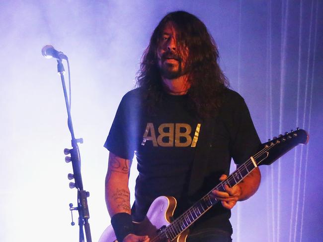 Dave Grohl and Taylor Hawkins played a not-so-secret club show of covers in Sydney last week. Picture: Don Arnold/Getty