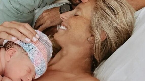 Former netballer Laura Geitz and her husband Mark Gilbride have had all their four children at the Mater Hospital in Brisbane. Picture Instagram