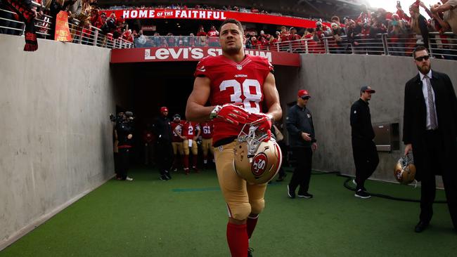 Jarryd Hayne in action for the San Francisco 49ers in their game against the St Louis Rams at Santa Clara, California. Picture: Ezra Shaw/Getty Images