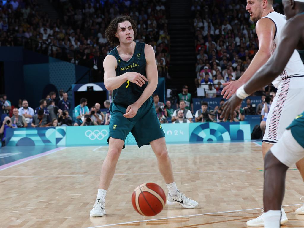 Josh Giddey lamented the Boomers’ gutwrenching quarter-final loss to Serbia. Picture: Adam Head