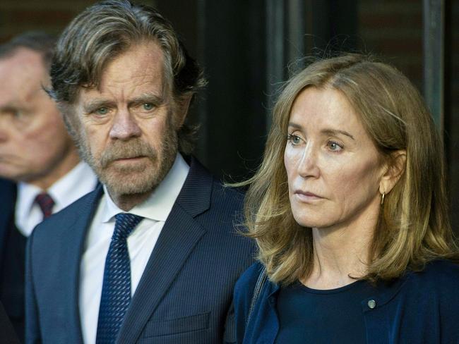 Felicity Huffman and husband actor William H. Macy. Picture: AFP