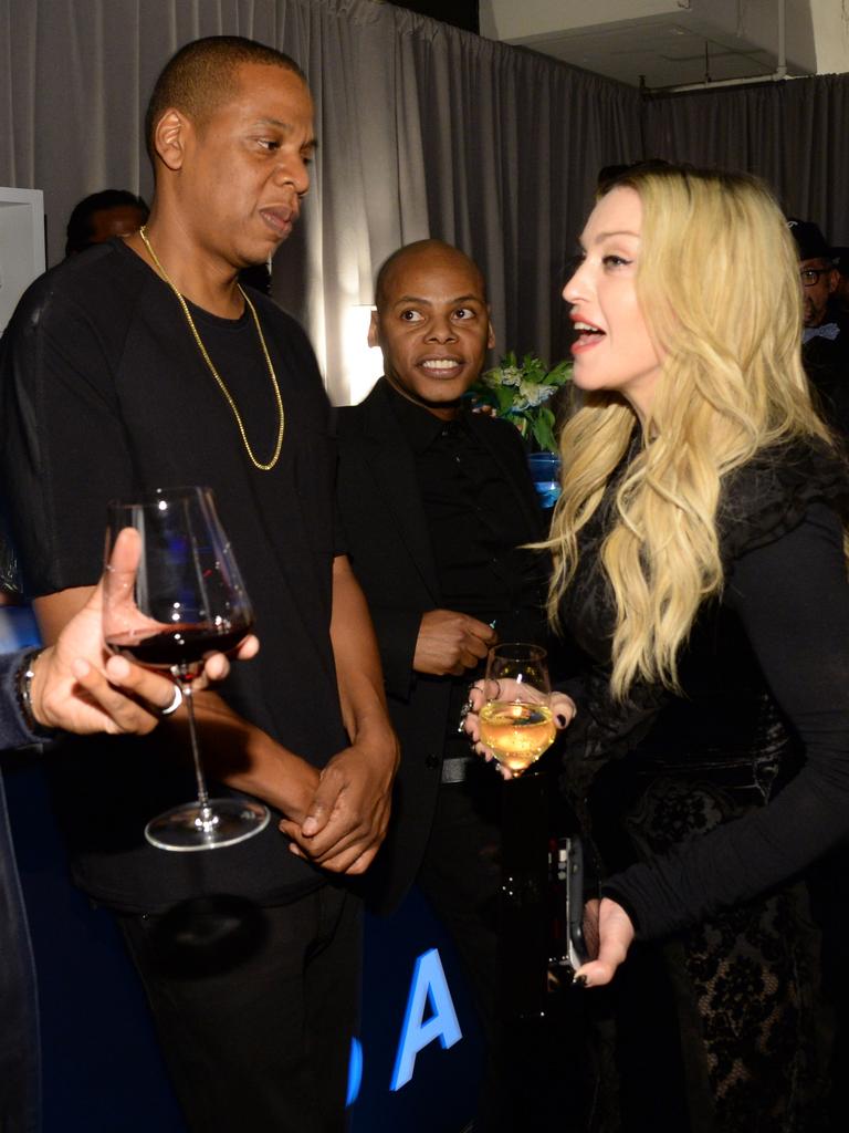 Jay Z and Madonna attend the Tidal launch event #TIDALforALL at Skylight at Moynihan Station in New York City. Picture: Getty