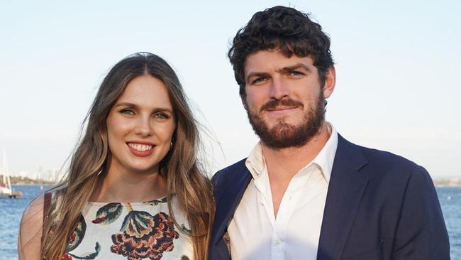 Danielle Frawley and Angus Brayshaw are engaged. Picture: Instagram