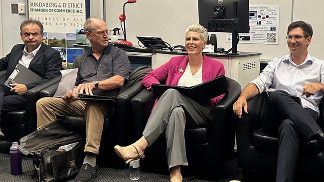 The candidates line up for the debate in Bundaberg, Queensland’s most marginal seat.