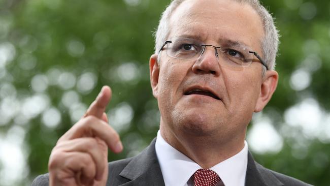 Prime Minister Scott Morrison headed west for hydro-electric country on his first visit to the island state since he took on the top job. Picture: AAP