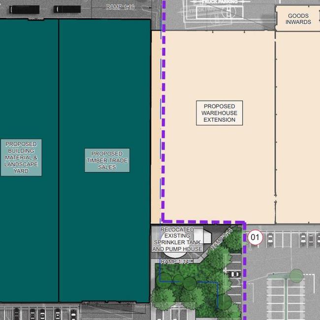 A development application lodged with the Brisbane City Council reveals plans for a major expansion at the Bunnings Warehouse in Stafford.