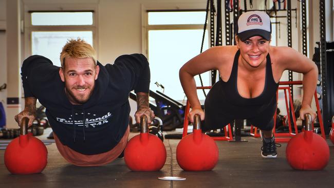 Dane Swan is ready and, after working out with fellow I’m A Celeb castmate Ash Pollard, in shape for another adventure — his first European summer. Picture: Tony Gough