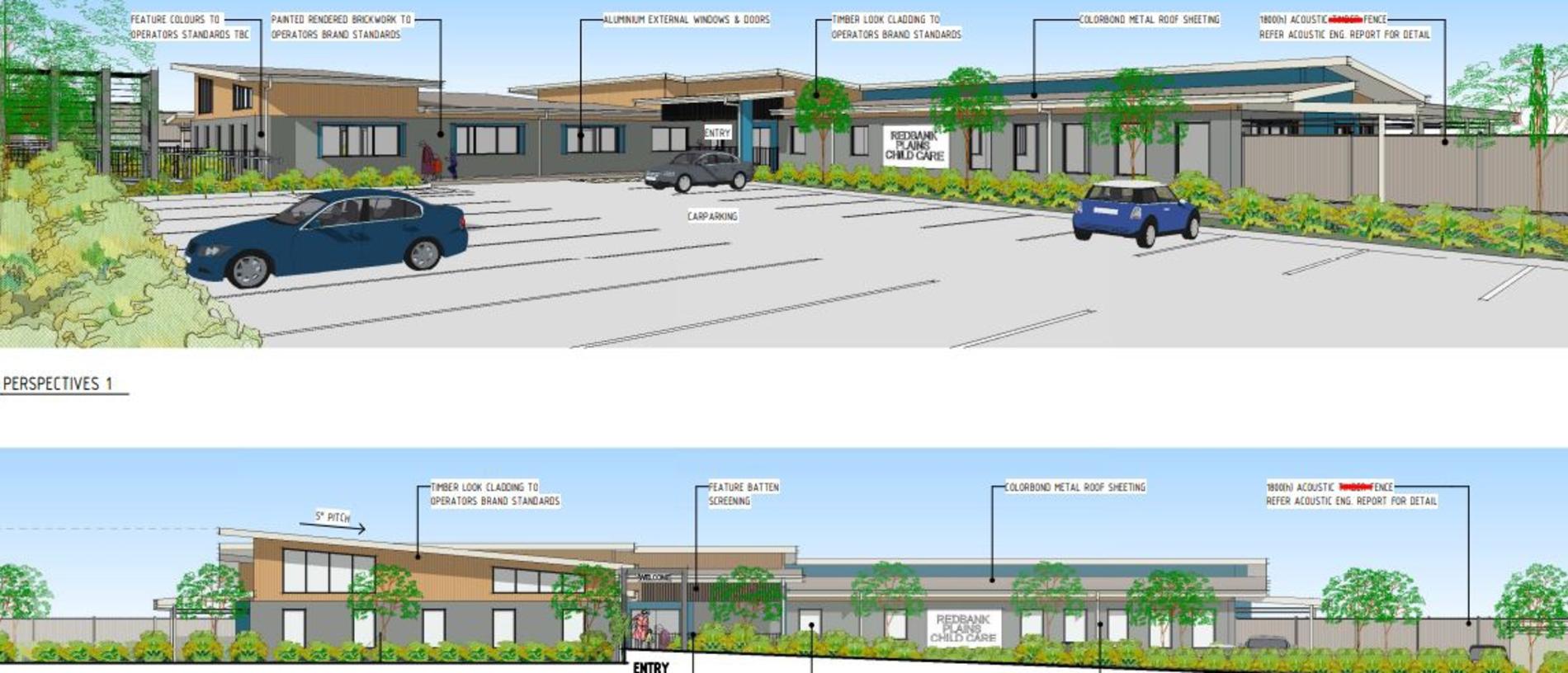 Approved plans for the Redbank Plains childcare development.