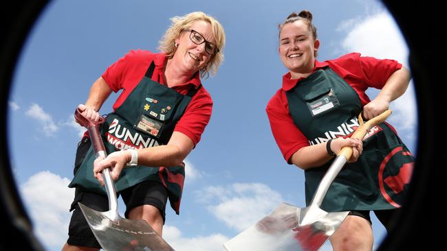 Bunnings’ staff members Kylie Strong and Lyndal Watson. Picture: Robert Pozo