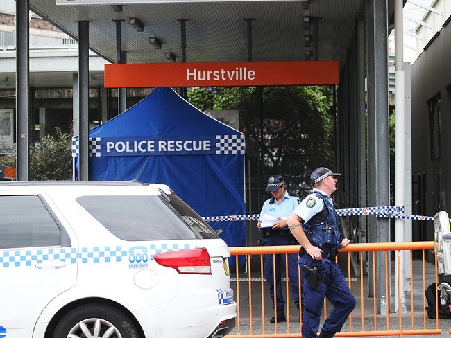 Fatal stabbing outside Hurstville Train Station.