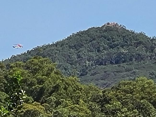 A rescue operation is under way after a rock climber fell 40m at Mount Ngungun.