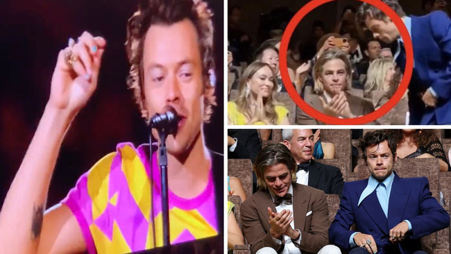 Harry Styles addresses ‘spit’ saga on stage