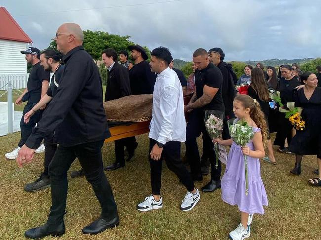 James Fisher-Harris at his grandfather's funeral back in March.