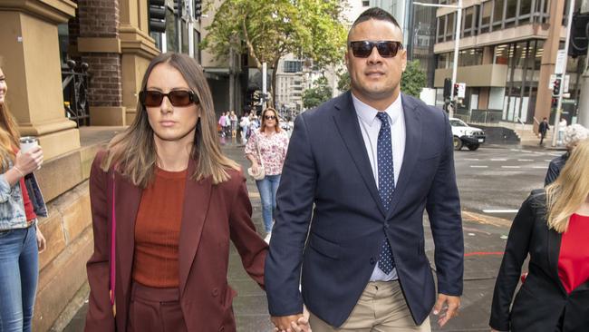 Hayne’s wife Amellia Bonnici was not present in court on Thursday. Picture: NCA NewsWire/Simon Bullard