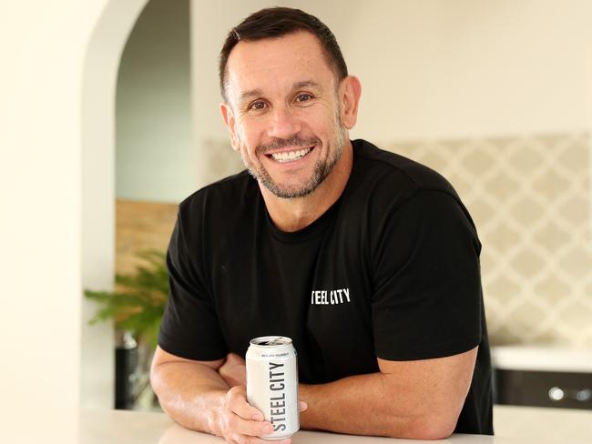 WEEKEND TELEGRAPHS SPECIAL. MUST TALK WITH PIC ED JEFF DARMANIN BEFORE PUBLISHING - Pictured in Collaroy today is Matty Johns who has founded a beer brand, Steel City Lager. Picture: Tim Hunter.