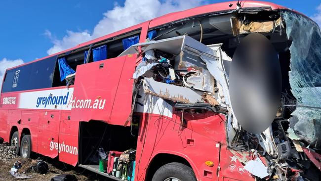 Sunday’s bus crash that killed three people. Picture: Supplied